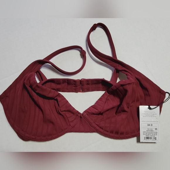 Shade & Shore Swim Top Size 34D, Rust Color - Picture 4 of 10